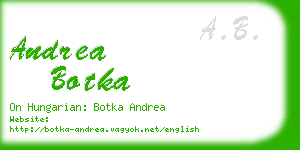andrea botka business card